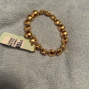 E.Newton honesty gold 10mm beaded bracelet NWT